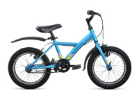 Велосипед FORWARD DAKOTA 16 (16" 1 ск. рост. 10.5") 2022, голубой/желтый