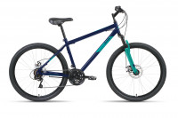 Велосипед ALTAIR MTB HT 26 2.0 D (26" 21 ск. рост. 17") 2022, темно-синий/бирюзовый