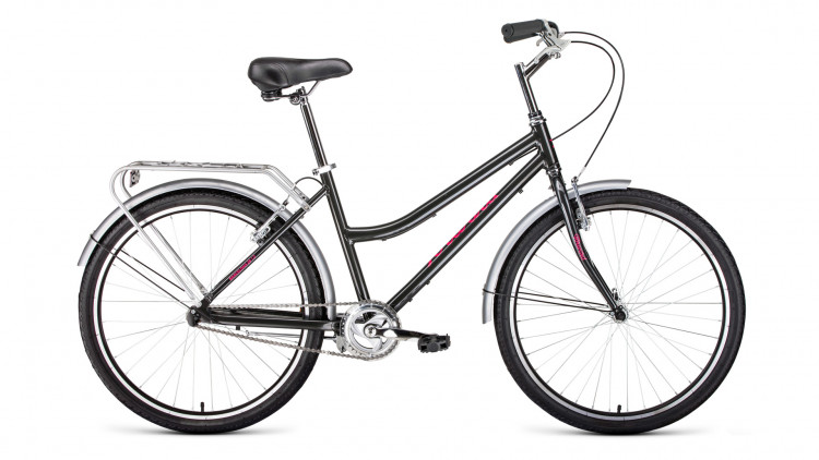велосипед FORWARD BARCELONA 26 1.0 (26" 1 ск. рост 17") серый 2019