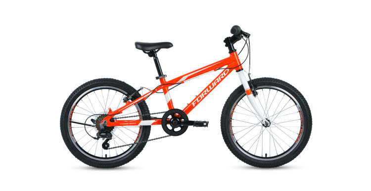 велосипед FORWARD RISE 20 2.0 (20" 7 ск.) 2019-2020, оранжевый/белый