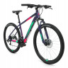 Велосипед FORWARD APACHE 27,5 3.2 HD (27,5" 24 ск. рост. 15") 2022, фиолетовый/зеленый