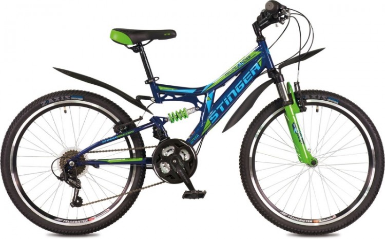 Велосипед 24" Stinger  24", HIGHLANDER 100V 16.5" СИНИЙ  TZ30/TY21/RS35 24SFV.HIGH10 16BL6
