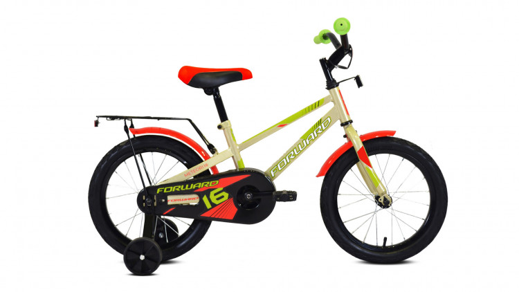 велосипед FORWARD METEOR 16 (16" 1 ск.) 2019-2020, серый/зеленый