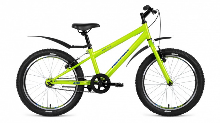 велосипед ALTAIR MTB HT 20 1.0 (20" 1 ск. рост 10.5") зеленый 2019