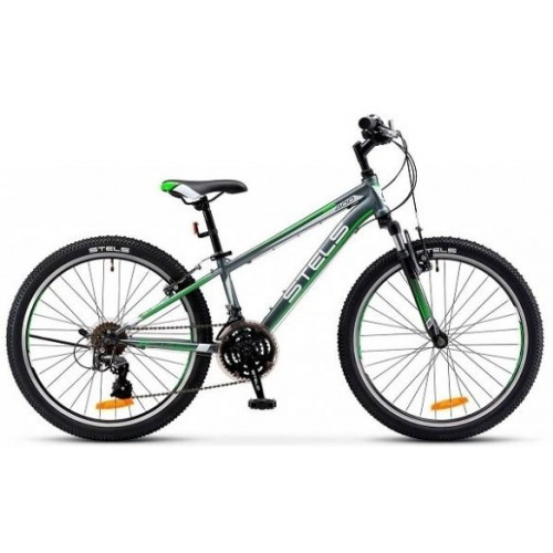 STELS Велосипед Navigator-400 24" V (12" Серый/зеленый) арт. V040