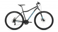Велосипед FORWARD SPORTING 29 2.0 D (29" 21 ск. рост. 19") 2022, черный/бирюзовый