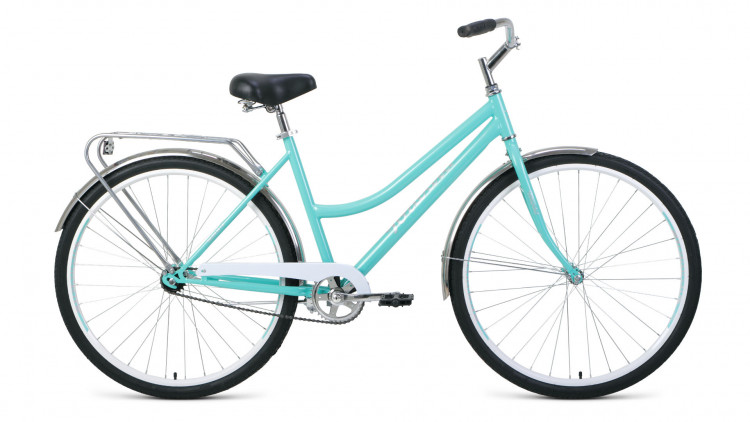 Велосипед FORWARD TALICA 28 1.0 (28" 1 ск. рост 19") 2020-2021, мятный/белый