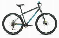 Велосипед FORWARD SPORTING 27,5 X D (27,5" 9 ск. рост. 17") 2022, темно-серый/зеленый