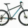 Велосипед FORWARD SPORTING 27,5 X D (27,5" 9 ск. рост. 19") 2022, темно-серый/зеленый