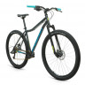 Велосипед FORWARD SPORTING 29 X D (29" 9 ск. рост. 17") 2022, темно-серый/зеленый