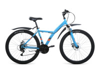 Велосипед FORWARD DAKOTA 27,5 2.0 D (27,5" 18 ск. рост. 16.5") 2022, бирюзовый/ярко-оранжевый
