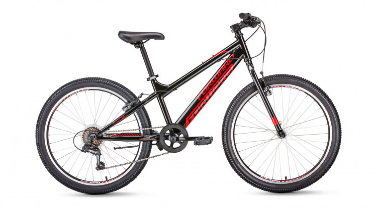 велосипед FORWARD TITAN 24 1.0 (24" 6 ск. рост 13") 2019-2020, черный