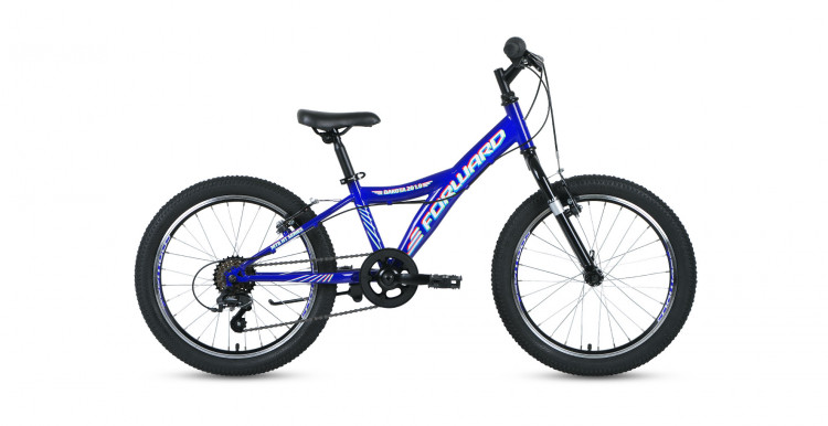 велосипед FORWARD DAKOTA 20 1.0 (20" 6 ск. рост 10.5") 2019-2020, синий/белый