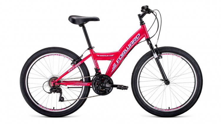 велосипед FORWARD DAKOTA 24 1.0 (24" 18 ск. рост 13") 2019-2020, розовый/белый