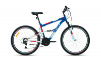 Велосипед ALTAIR MTB FS 26 1.0 (26" 18 ск. рост. 16") 2022, синий/красный