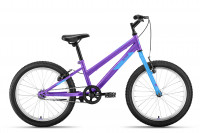 Велосипед ALTAIR MTB HT 20 LOW (20" 1 ск. рост. 10.5") 2022, фиолетовый/голубой