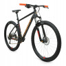 Велосипед FORWARD SPORTING 29 XX D (29" 9 ск. рост. 21") 2022, черный матовый/золотой УЦ
