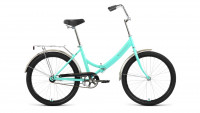 Велосипед FORWARD VALENCIA 24 1.0 (24" 1 ск. рост. 16" скл.) 2022, мятный/серый