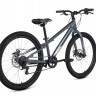 Велосипед FORWARD SPIKE 24 D (24" 7 ск. рост. 11") 2023, серый/серебристый