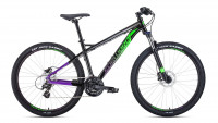 велосипед FORWARD QUADRO 27,5 3.0 disc (27,5" 24 ск. рост 17") 2019-2020, черный