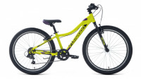 Велосипед FORWARD TWISTER 24 1.0 (24" 7 ск. рост 12") 2020-2021, зеленый/фиолетовый, RBKW1J347014