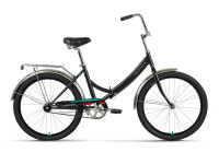Велосипед FORWARD VALENCIA 24 1.0 (24" 1 ск. рост. 16" скл.) 2022, черный/красный