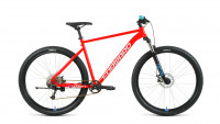 Велосипед FORWARD SPORTING 29 XX D (29" 9 ск. рост. 19") 2022, красный/синий