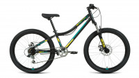 Велосипед FORWARD TITAN 24 2.0 D (24" 6 ск. рост. 12") 2022, черный/желтый