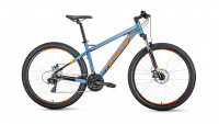 велосипед FORWARD QUADRO 27,5 2.0 disc (27,5" 24 ск. рост 17") серый 2019