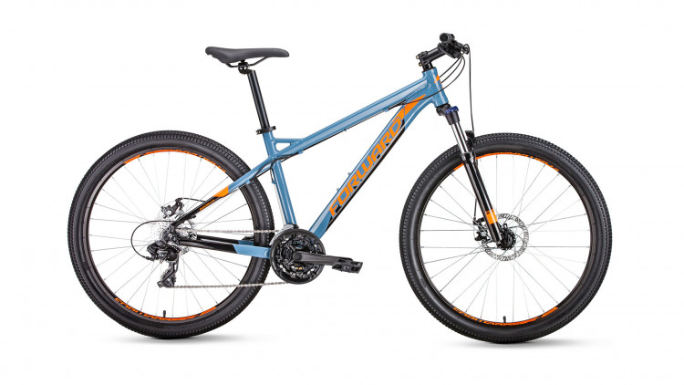велосипед FORWARD QUADRO 27,5 2.0 disc (27,5" 24 ск. рост 17") серый 2019
