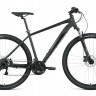 Велосипед FORWARD APACHE 29 3.2 HD (29" 24 ск. рост. 17") 2022, черный матовый/черный
