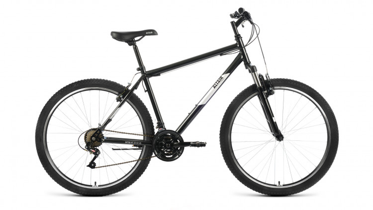 Велосипед ALTAIR MTB HT 27,5 1.0 (27,5" 21 ск. рост. 19") 2022, черный/серебристый