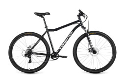 Велосипед FORWARD SPORTING 29 2.0 D (29" 8 ск. рост. 17") 2023, черный/белый