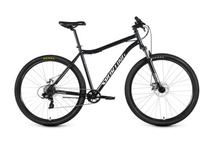 Велосипед FORWARD SPORTING 29 2.0 D (29" 8 ск. рост. 17") 2023, черный/белый