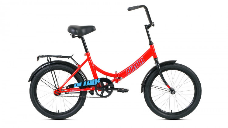 велосипед ALTAIR CITY 20 (20" 1 ск. рост 14" скл.) 2020-2021, красный/голубой УЦ