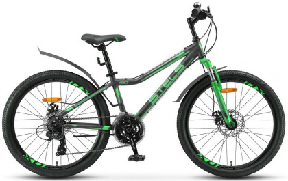 Велосипед STELS Navigator-410 MD 21-sp (12" Черный/зеленый) V010 QR