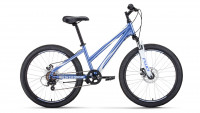 велосипед FORWARD IRIS 24 2.0 disc (24" 6 ск. рост 13") 2019-2020, сиреневый