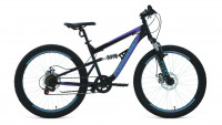 Велосипед FORWARD RAPTOR 24 2.0 D (24" 6 ск. рост. 15") 2022, черный/фиолетовый
