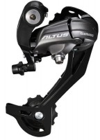 Переключатель задний, M370, ALTUS, 9 ск., 34 - 11, под петух, подвод - Обратный, SHIMANO
