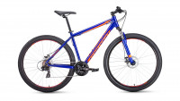 велосипед FORWARD APACHE 29 2.0 disc (29" 21 ск. рост 21") синий / оранжевый 2019