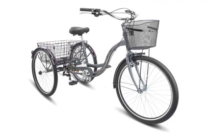Велосипед STELS Energy-VI 26" VB (17"  Хром) с корзиной V010 QR