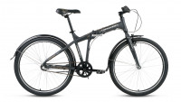велосипед FORWARD TRACER 26 3.0 (26" 3 ск. рост 17" скл.) серый матовый 2019