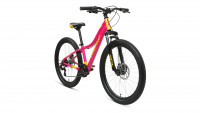 Велосипед FORWARD JADE 24 2.0 disc (24" 7 ск. рост 12") 2020-2021, розовый/золотой
