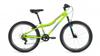 Велосипед FORWARD IRIS 24 1.0 (24" 6 ск. рост. 12") 2022, зеленый/бирюзовый