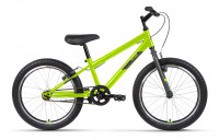 Велосипед ALTAIR MTB HT 20 1.0 (20" 1 ск. рост. 10.5") 2022, ярко-зеленый/серый
