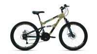 Велосипед ALTAIR MTB FS 24 disc (24" 18 ск. рост 15") 2020-2021, бежевый/черный УЦ