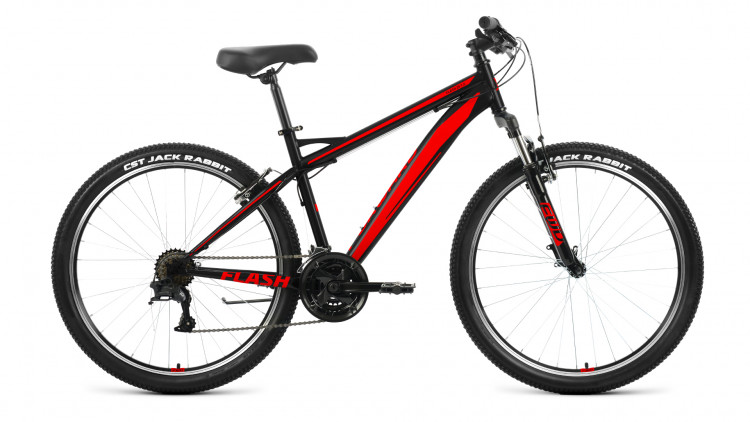 Велосипед FORWARD FLASH 26 1.2 (26" 21 ск. рост. 15") 2022, черный/красный