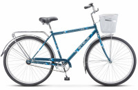 Велосипед STELS Navigator-300 Gent (28", рост 20", Морская волна), арт. Z010 с корзинкой