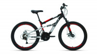 Велосипед ALTAIR MTB FS 24 disc (24" 18 ск. рост 15") 2020-2021, черный/красный УЦ