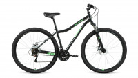 Велосипед ALTAIR MTB HT 29 2.0 disc (29" 21 ск. рост 19") 2020-2021, черный/ярко-зеленый УЦ